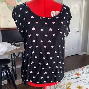 Black and White heart top